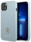 Guess GUHCP13SPS4MB Saffiano 4G Small Metal Logo Aizsargapvalks priek&scaron; iPhone 13 mini 5,4" / zils