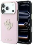 Case Guess Smooth & Big Strass Logo for iPhone 18 Pro Max / 17 Pro Max pink