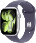 I&scaron;manusis laikrodis Apple Watch Series 11 (2025) GPS 46mm sidabrinis aliuminio korpusas, Purple Fog sportinis dirželis M/L EU MEVA4