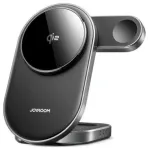 Joyroom 3 viename belaidis įkroviklis, skirtas iPhone, Apple Watch ir AirPods visoms serijoms, 15W, Black (JR-W17)