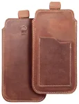 ROYAL Crazy Horse - Leather universal pull-up pocket / brown - Size L - IPHONE 6 / 7 / 8