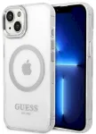 Guess GUHMP14SHTRMS Metal Outline MagSafe Aizsargapvalks priek&scaron; iPhone 14 / 15 / 13 6.1" / sudraba
