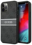 Guess GUHCP12L4GDGR Hardcase 4G Stripe Aizsargapvalks priek&scaron; iPhone 12 Pro Max 6,7" / pelēks