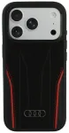 Case Audi R8 Genuine Leather MagSafe for iPhone 18 Pro / 17 Pro black-red