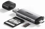 Ugreen USB Type C | USB 3.0 SD | micro SD card reader gray (50706)