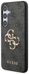 Guess PU 4G Metal Logo Case Aizsargapvalks priek&scaron; Samsung Galaxy S24 pelēks
