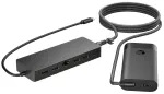 HP Universal USB-C &scaron;akotuvas su ne&scaron;iojamojo kompiuterio įkrovikliu 9H0H9AA#ABB juodas