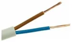 Elektros kabelis H03VV-F OMY 2x1mm2 300V ELEKTROKABEL White 100m