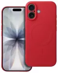 Silicone Mag Cover telefono dėklas su MagSafe palaikymu iPhone 17 raudonas
