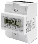 Qoltec Three-phase electronic meter | DIN rail energy consumption meter | 400V | 100A | LCD | 4P
