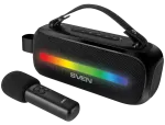Garsiakalbis SVEN PS-255, juodas (12W, Bluetooth, FM, USB, karaokės mikrofonas, 3600mAh)