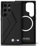 Etui BMW Leather Oversized Stripes MagSafe Aizsargapvalks Priek&scaron; Samsung Galaxy S25 Ultra