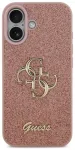 Guess PU Fixed Glitter 4G Metal Logo Case Aizsargapvalks priek&scaron; Appel iPhone 17