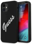 Guess GUHCP12SLSVSBW Silicone Vintage Hardcase Aizsargapvalks priek&scaron; iPhone 12 mini 5,4" / melns/balts