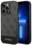 Guess GUHCP14XG4GLGR 4G Stripe Collection Aizsargapvalks priek&scaron; iPhone 14 Pro Max 6,7" / pelēks