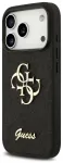 Guess PU Fixed Glitter 4G Metal Logo Case Aizsargapvalks priek&scaron; iPhone 18 Pro / melns