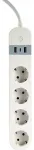 Gembird Smart Power Strip with USB Charger 4 Sockets Viedā Rozete