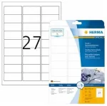 HERMA Tekstilės/vardų etiketės A4 63,5x29,6mm White 540 vnt.