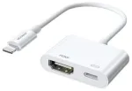 Joyroom adapteris Lightning (vyr.) į skaitmeninį HDMI (mot.) + Lightning (mot.), FullHD 1080p, 60Hz, White (S-H141)