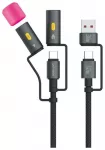 4smarts Explorer duomenų perdavimo ir įkrovimo laidas | USB-C į USB-C | 60W | 1m | juodas