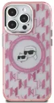 Karl Lagerfeld KLHMP15MHMCKMHP iPhone 15 Plus 6.7" r&oacute;żowy|pink IML Monogram Karl&Choupette Head MagSafe