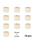 Zebra 3007207 25mm x 76mm Thermal Paper Labels 25 mm Core Dore Manufacturer, 10 pcs