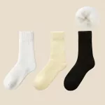 &Scaron;iltos žieminės kojinės (6 poros) - 6 poros / 2x Balta+ 2x Geltona+ 2x Juoda / 34-40
