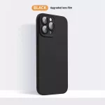 Silikoninis iPhone dėklas su objektyvo apsauga - Juoda / iPhone 13 pro