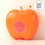 Plastikinė maisto plėvelių dėžutė + 100 plėvelių - Oranžinė dežutė + 100 plėvelių