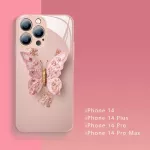 3D telefono dėklas - "Drugelis" - Rožinė / Iphone 12 promax