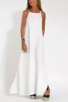 Eleganti&scaron;ka ir patogi pavasario/vasaros suknelė - Balta / 3XL
