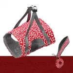 Kačių petne&scaron;ų ir pavadėlio rinkinys - Raudona / M (4.5-7 kg)