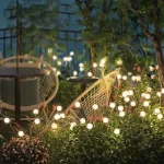 SparkleGlow&trade; - Saulės energija įkraunaumi LED lauko žibintai - &Scaron;iltai balta / 24 lemputės (4vnt.)