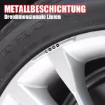 Dekoratyviniai lipdukai automobilių ratlankiams (4 vnt.) - Sidabrinė / Corvette
