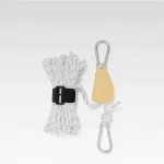 StrongLine&trade; vėjui atsparus lynas su skriemulio reguliavimu - Balta ( 2 vnt.) / L (6MM X 5M)