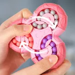 &bdquo;Fidget Bean&ldquo; žaislas - Rožinė 3 pusės