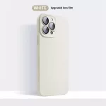 Silikoninis iPhone dėklas su objektyvo apsauga - Balta / iPhone 14 ProMax