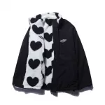 Dvipusė &scaron;irdelių striukė &scaron;ilumai ir stiliui - Juoda / 3XL