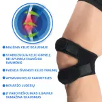 Įtvaras kelio skausmo mal&scaron;inimui ir kelio girnelės stabilizavimui - Juoda (1 pora)