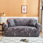 Elastix&trade; - universalus sofų užvalkalas - Pilkos pluksnos / Dvivietė (145-185 cm.)