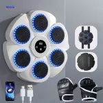 BoxPro&trade; I&scaron;manusis bokso treniruoklis visiems - Baltos spalvos + puspir&scaron;tės bokso pir&scaron;tinės
