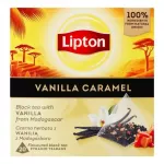 Lipton Vanilla Caramel Tea aromatizuota juodoji arbata su vanilės ir karamelės skoniu pakeliuose 34 g (20 vnt.)