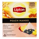 Lipton Peach & Mango Tea aromatizuota juodoji arbata su persikų ir mangų skoniu pakeliuose 34 g (20 vnt.)