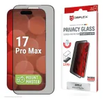 Privatumo apsauginis stiklas Displex Privacy Glass iPhone 17 Pro Max, 10H, su MountMaster (02266)