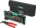 Galvučių su antgaliais rinkinys su replėmis Wera Tool-Check Combi 1 KNIPEX Cobra, 40 vnt. (05049070001)