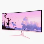 Lenktas žaidimų monitorius Arozzi Nova Curved 34", 34" VA, 3440x1440, 165 Hz, rožinė (AZ-NO-34T2K165-PNK)