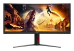 Lenktas monitorius AOC CU34G4CAP, 34", UltraWide Quad HD, Fast VA, 180 Hz, juodas su raudonu