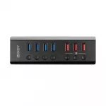USB &scaron;akotuvas Lindy 4 prievadų USB 3.0 su 3 greito įkrovimo prievadais