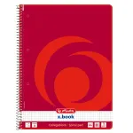 Spiralinis bloknotas Herlitz x.book A4, 80 lapų, langeliais su para&scaron;tėmis (306456)