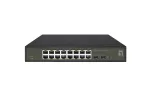LevelOne GES-2118 tinklo komutatorius valdomas L2 Gigabit Ethernet (10/100/1000) Juoda